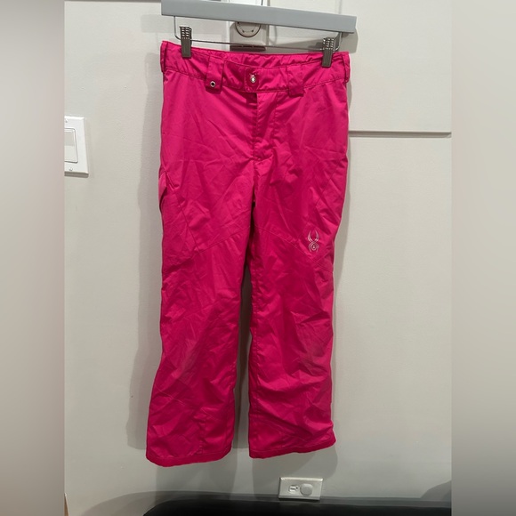 Spyder Girl's Lined Snow Pants Outerwear Pink Size 14 Excellent Condition - Picture 1 of 5